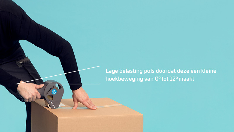 Lage belasting voor de pols, ZeroTape ergonomische tape dispenser