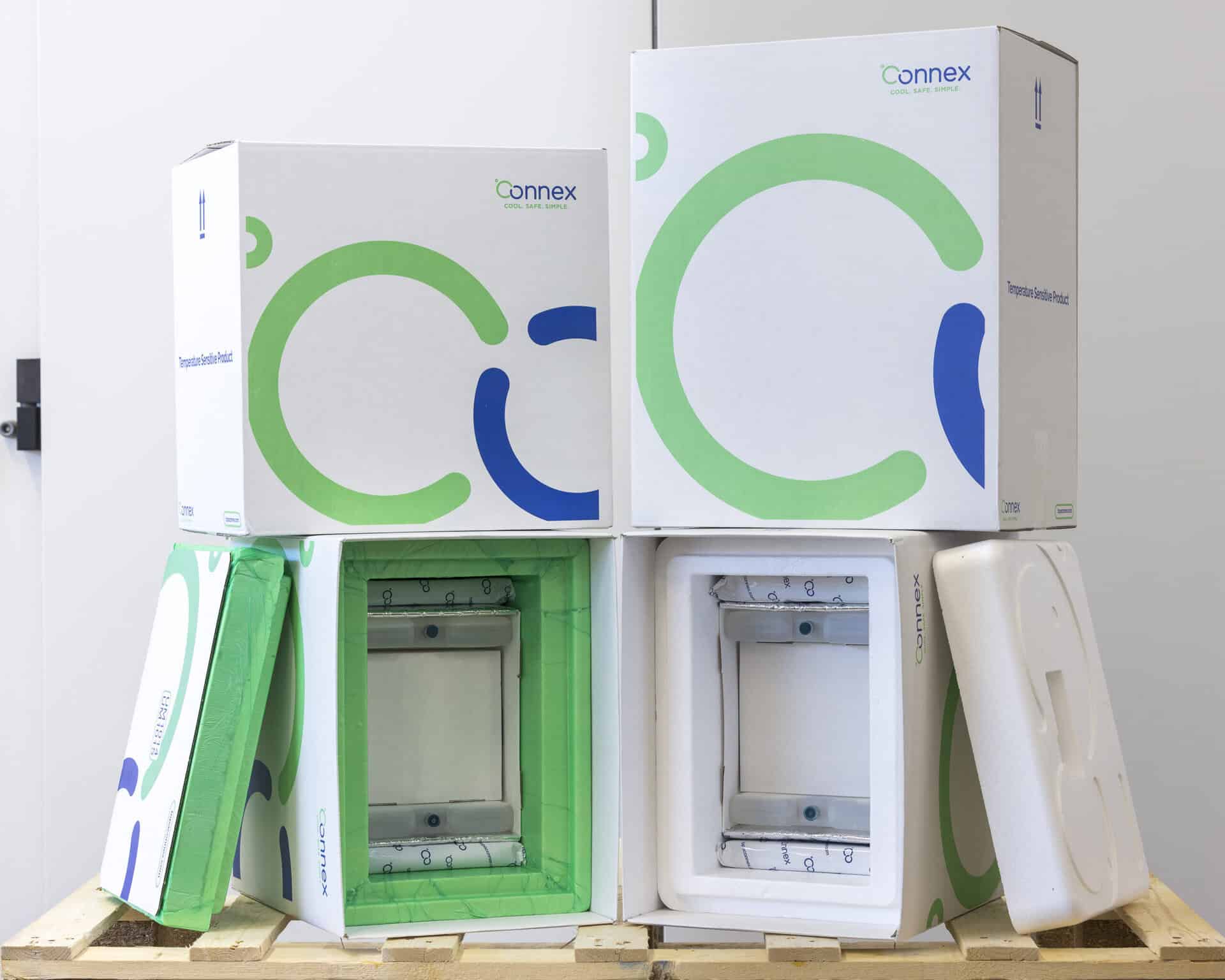 Connex boxes on pallet