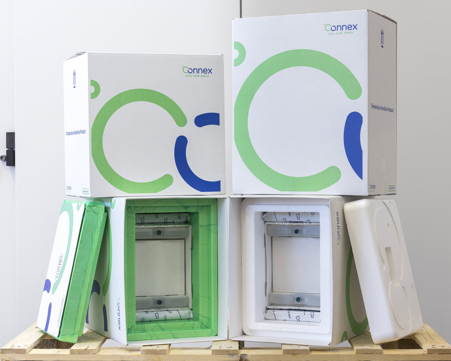 Connex boxes on pallet
